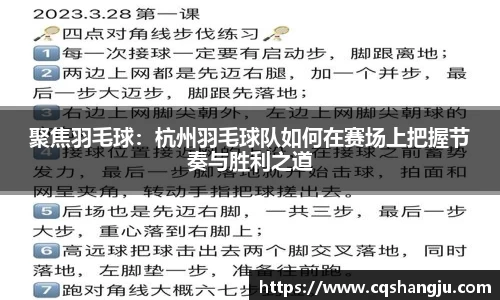 聚焦羽毛球：杭州羽毛球队如何在赛场上把握节奏与胜利之道